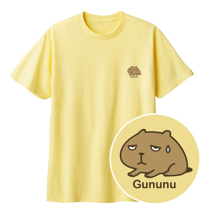 カピバラ Gununu（ぐぬぬ） キッズTシャツ ライトイエロー