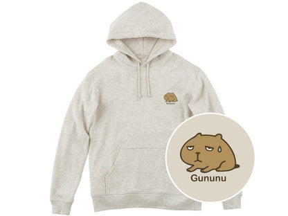 カピバラ「Gununu」パーカー 039_オートミール