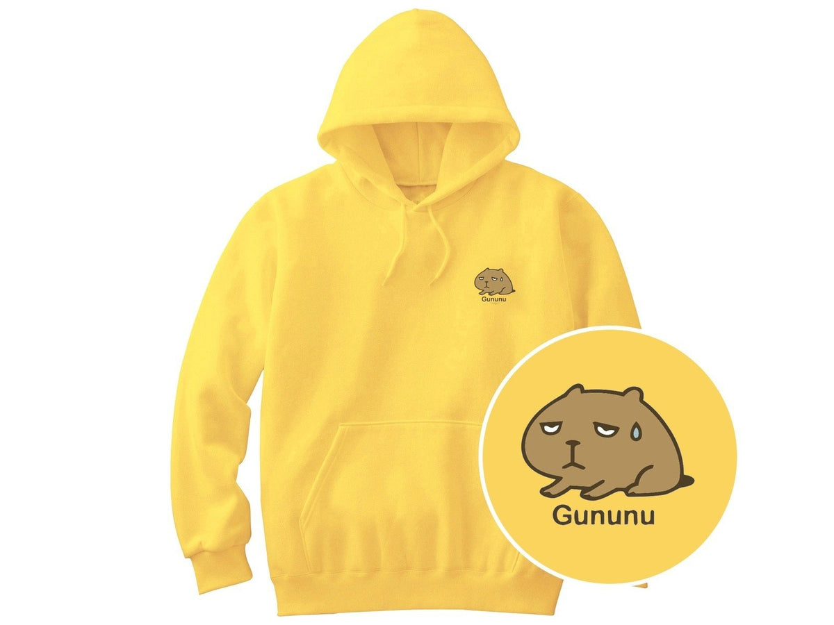 カピバラ「Gununu」パーカー 182_カナリアイエロー