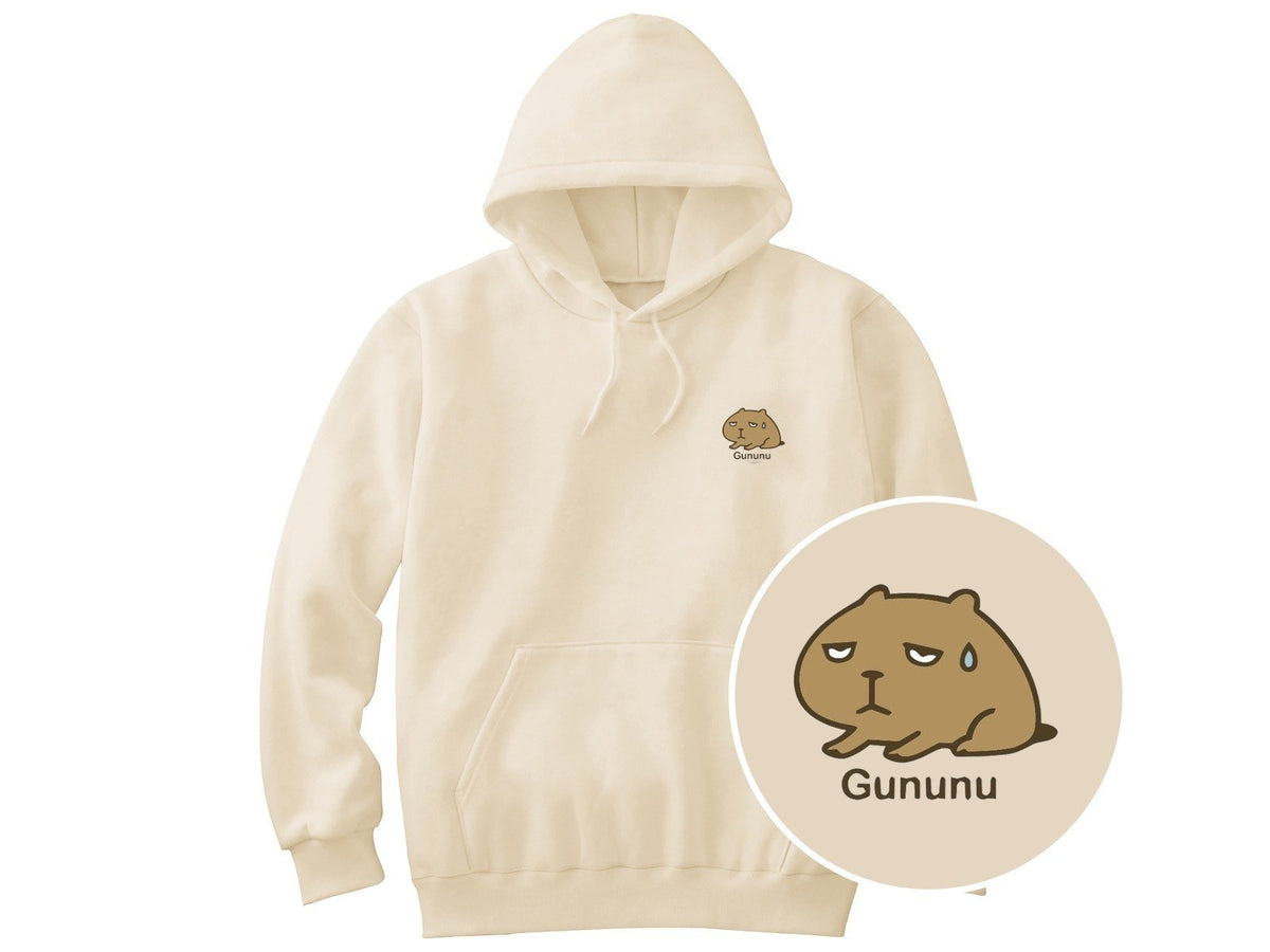 カピバラ「Gununu」パーカー 455_ライトベージュ