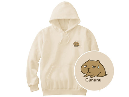 カピバラ「Gununu」パーカー 455_ライトベージュ