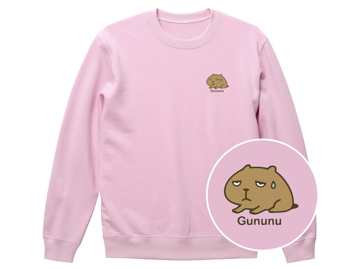 カピバラ「Gununu」トレーナー 495_ライトピンク