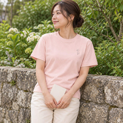 ハシビロコウ ワンポイントTシャツ「端弘コウ」｜動かない、でも気になる。