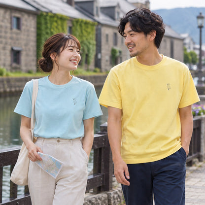 ハシビロコウ ワンポイントTシャツ「端弘コウ」｜動かない、でも気になる。