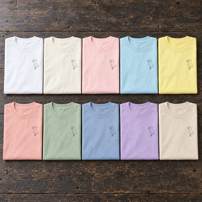 ハシビロコウ ワンポイントTシャツ「端弘コウ」｜動かない、でも気になる。