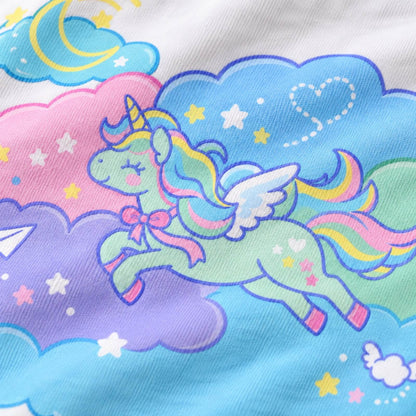 in_my_dream キッズTシャツ ホワイト プリント接写・上質天竺の質感