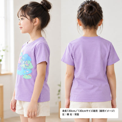 in_my_dream キッズTシャツ ライトパープル 着用 横・背面（背中は無地）