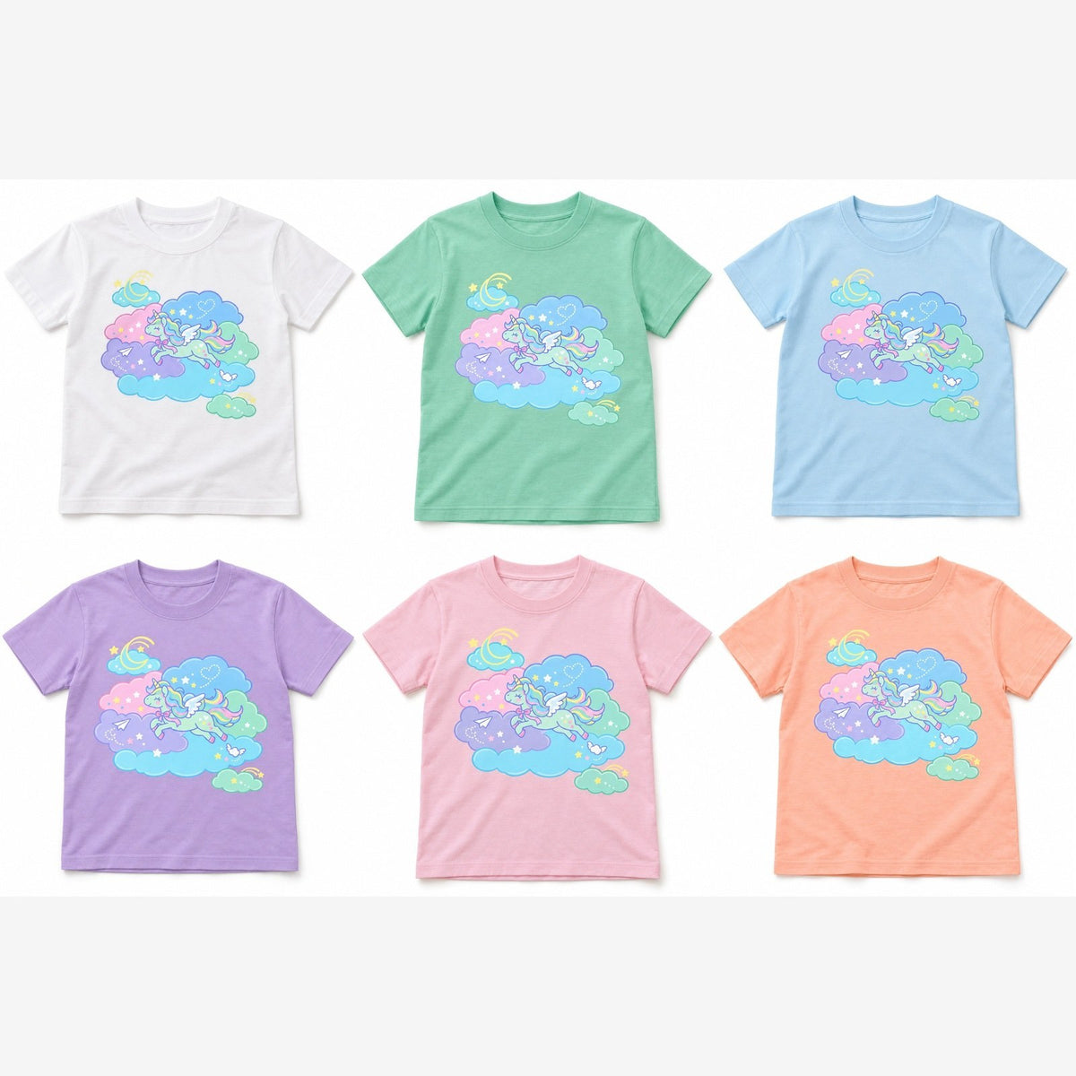 in_my_dream キッズTシャツ 全6色カラーバリエーション平置き