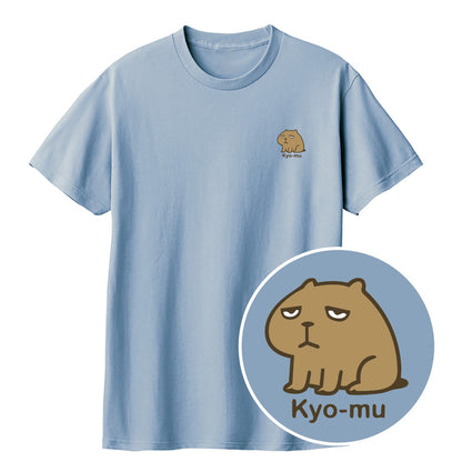 カピバラ Kyo-mu（虚無） キッズTシャツ アシッドブルー