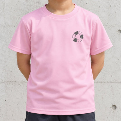 めんべーだー キッズドライTシャツ ライトパープル 着用アップ サムネイル