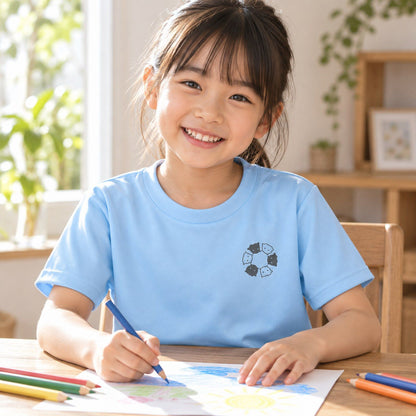 めんべーだー キッズドライTシャツ ライトブルー 子どもの日常の着用写真