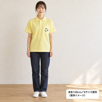 めんべーだー ドライポロシャツ 着用全身（身長158cm女性・Sサイズ）