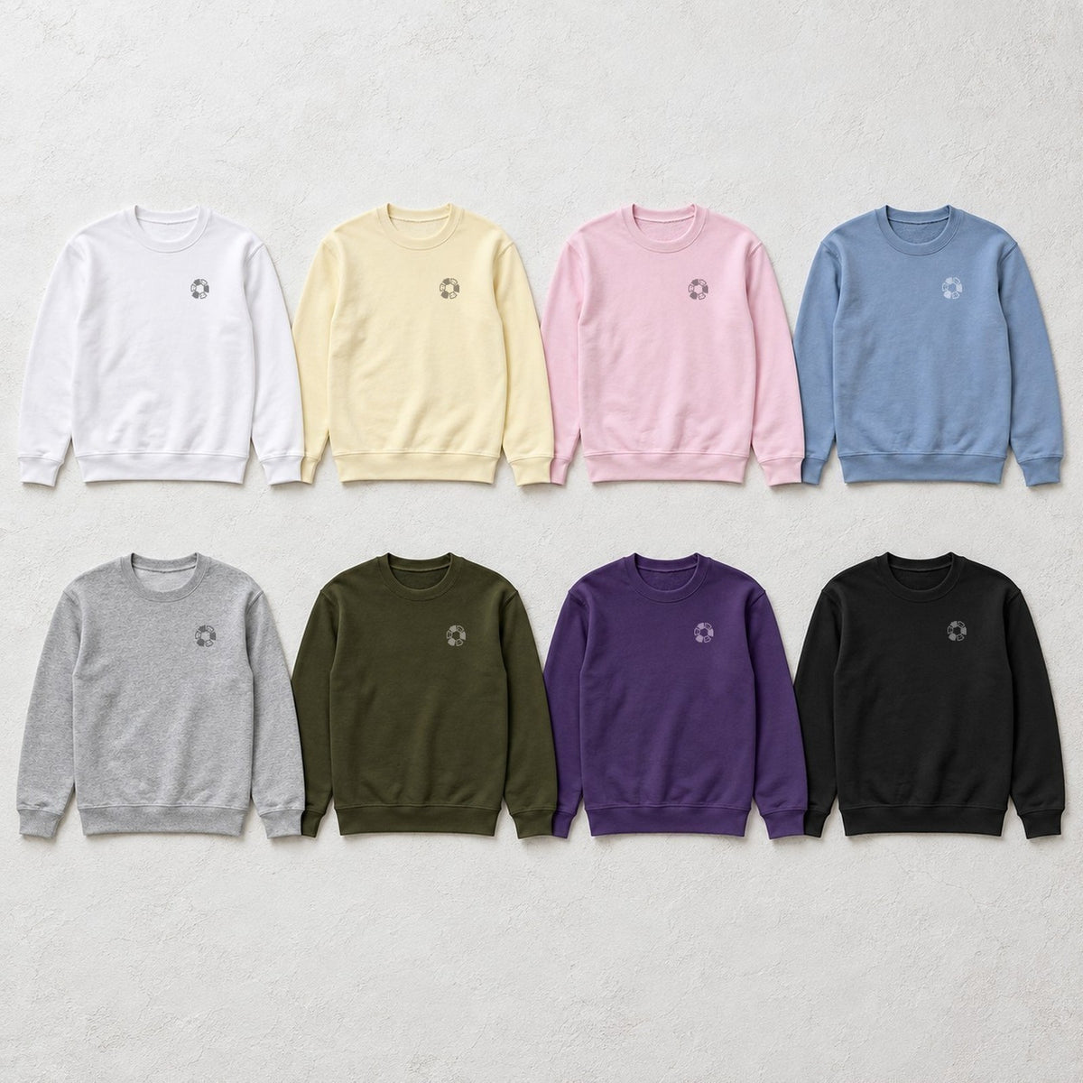 めんべーだー トレーナー 全8色カラーバリエーション平置き