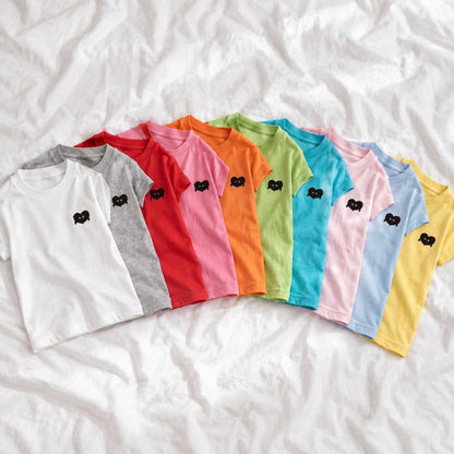 モフボウ キッズTシャツ 全10色カラーバリエーション平置き