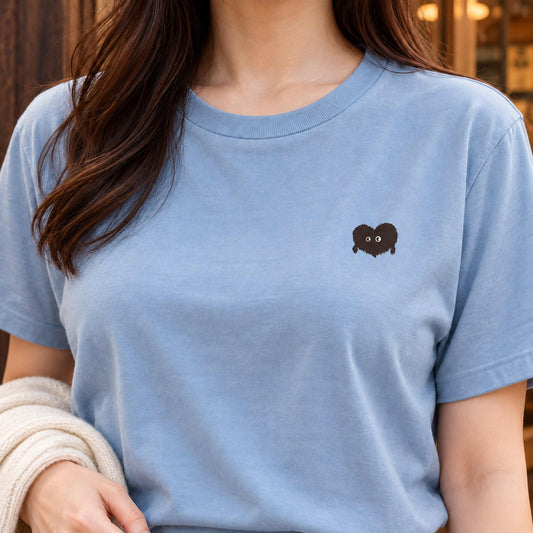 ふわふわハート ワンポイントTシャツ「モフボウ」｜もふもふの、おともだち。