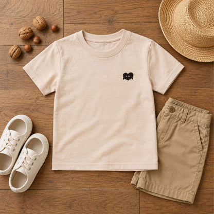モフボウ キッズTシャツ ライトベージュ 平置きコーディネート