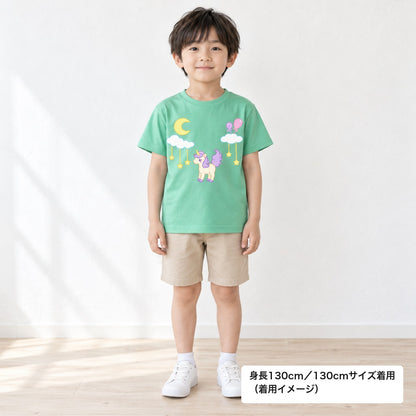 moon_light キッズTシャツ メロン 着用全身（身長130cm・130サイズ着用）