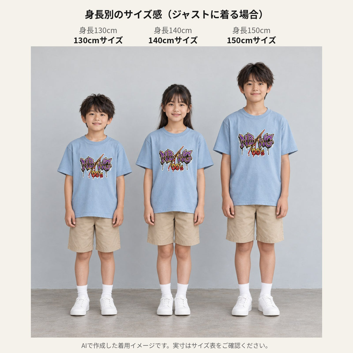 グラフィティロゴ キッズTシャツ「NB/WG 00's」｜00年代の空気をまとう。
