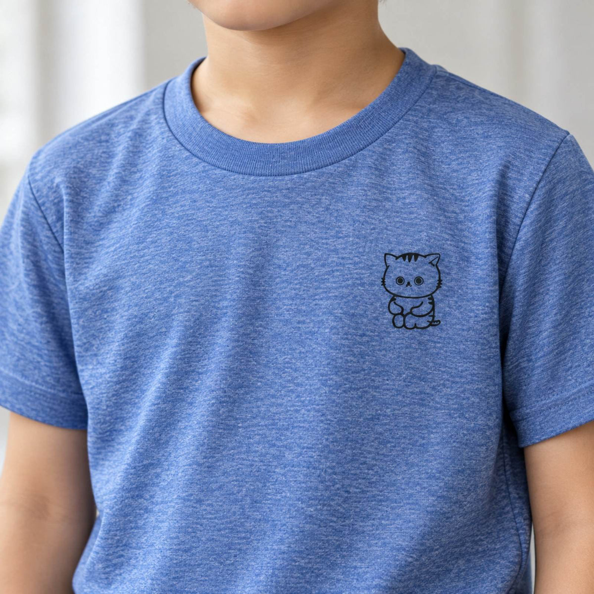 ねっこ キッズドライTシャツ ミックスブルー 平置きコーディネート
