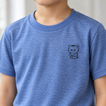 ねっこ キッズドライTシャツ ミックスブルー 平置きコーディネート