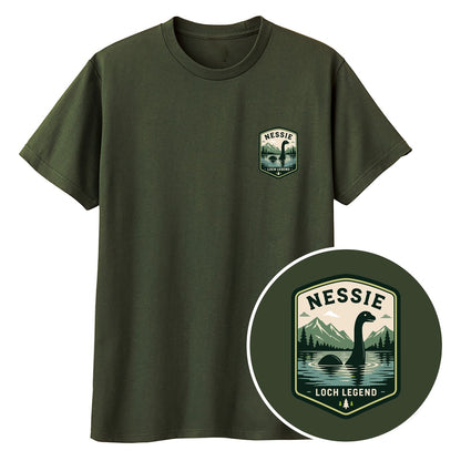 NESSIE ワンポイントキッズTシャツ 037_アーミーグリーン