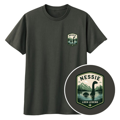 NESSIE ワンポイントキッズTシャツ 129_チャコール