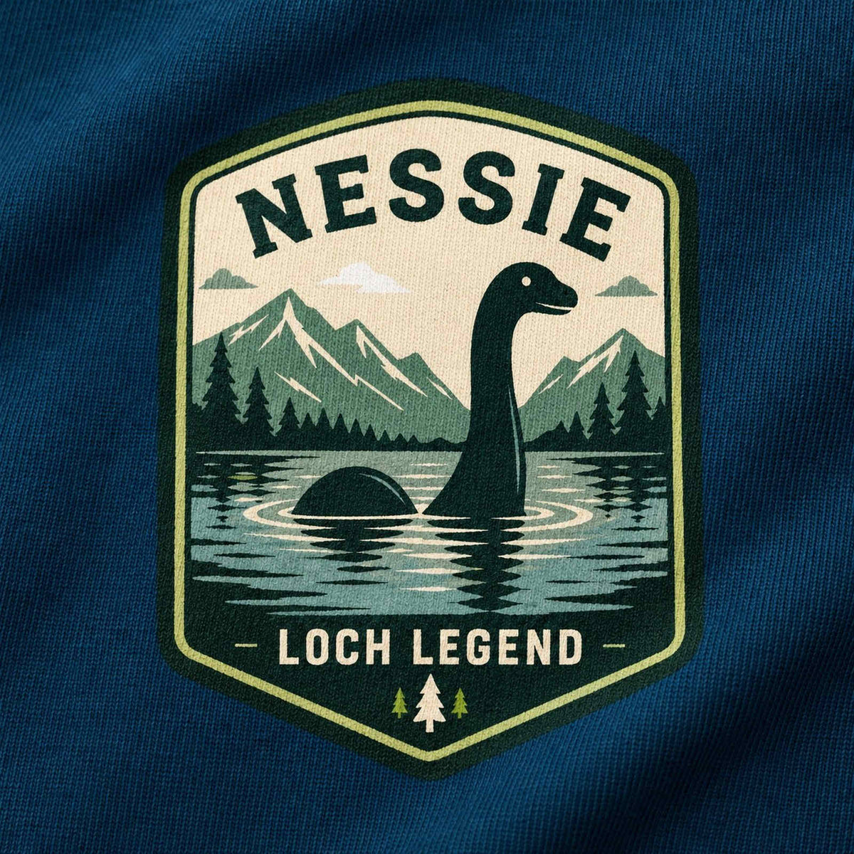 ネッシー ワッペン風Tシャツ「NESSIE」｜湖の伝説を、胸もとに。