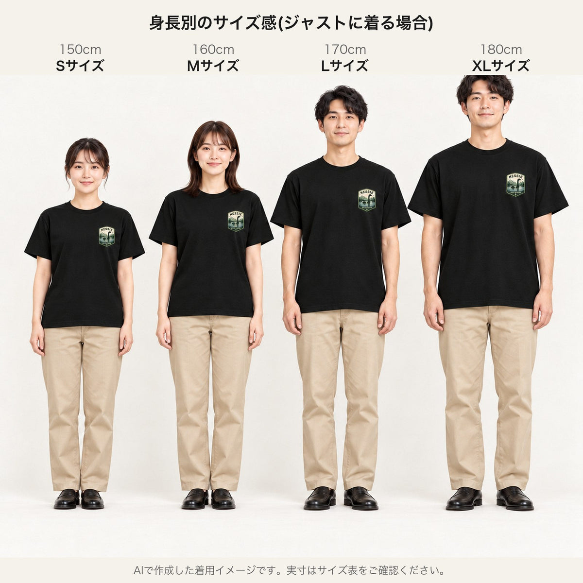 ネッシー ワッペン風Tシャツ「NESSIE」｜湖の伝説を、胸もとに。