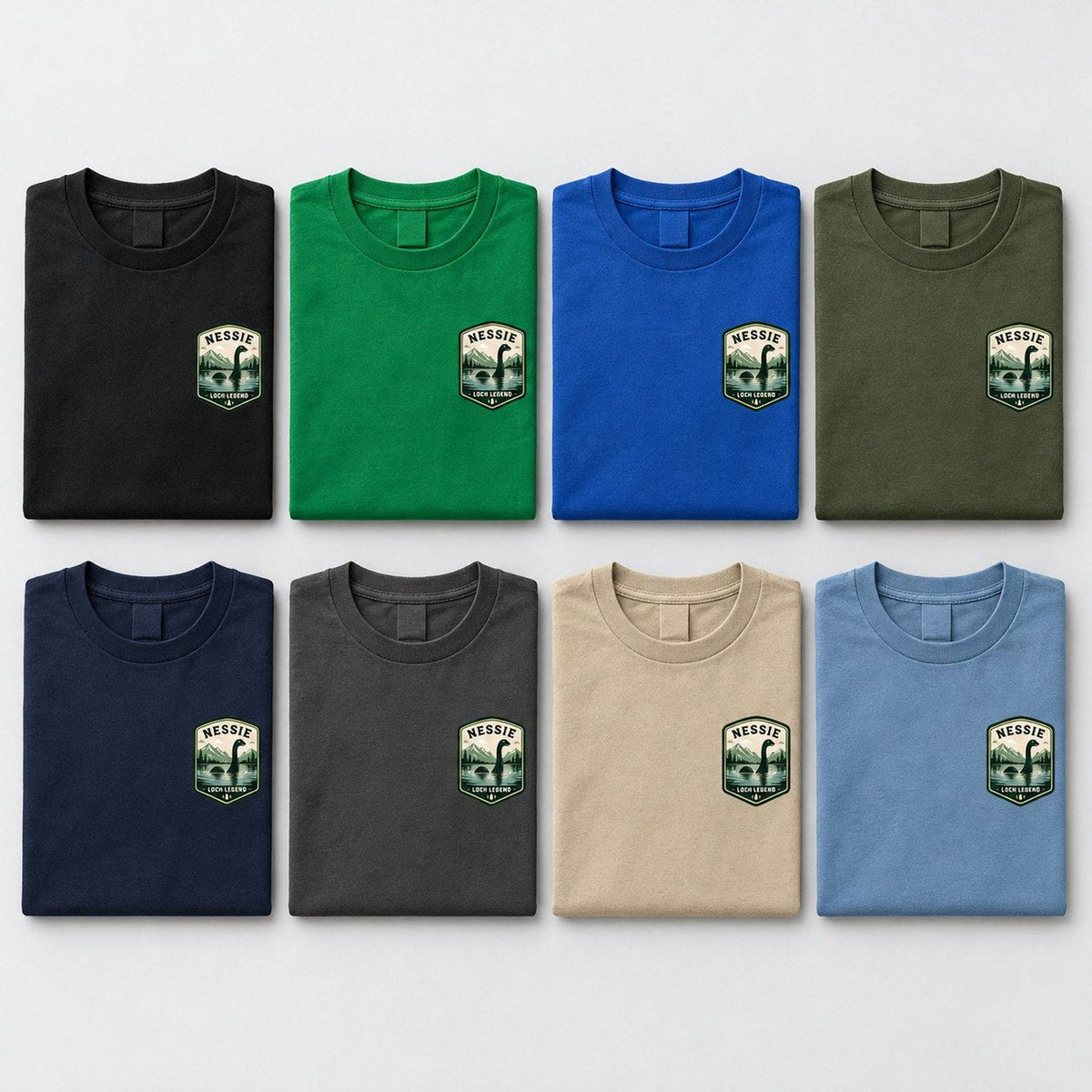 ネッシー ワッペン風Tシャツ「NESSIE」｜湖の伝説を、胸もとに。