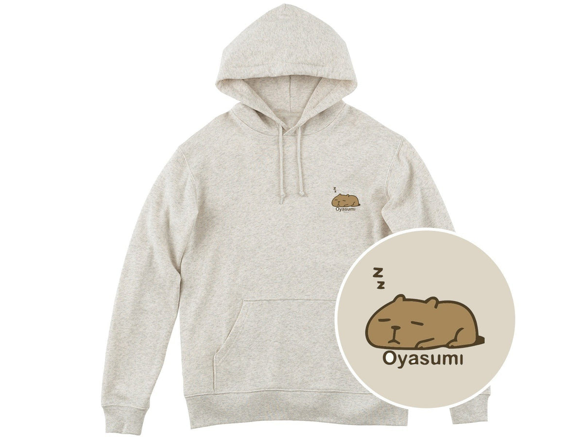 カピバラ「Oyasumi」パーカー 039_オートミール