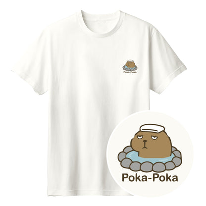 カピバラ Poka-Poka（ぽかぽか） キッズTシャツ アイボリー