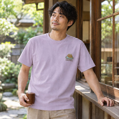 カピバラ ワンポイントTシャツ「Poka-Poka」｜肩までつかって、ふう。