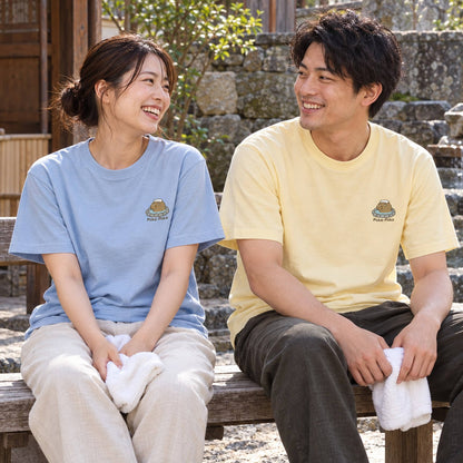 カピバラ ワンポイントTシャツ「Poka-Poka」｜肩までつかって、ふう。