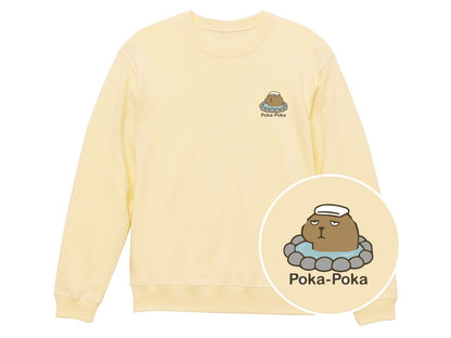 カピバラ「Poka-Poka」トレーナー 019_ナチュラル