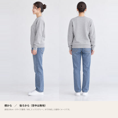 カピバラ「Poka-Poka」トレーナー 横・後ろの着用イメージ