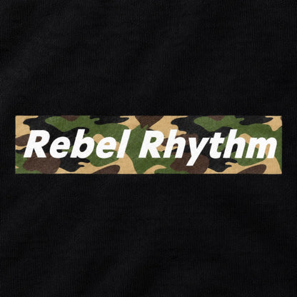 RebelRhythm×カモフラージュ キッズトレーナー プリント接写・裏毛の表面