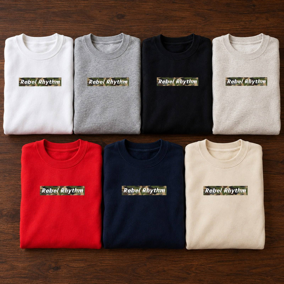 RebelRhythm×カモフラージュ キッズトレーナー 全7色カラーバリエーション