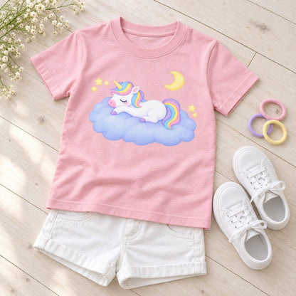 sleep_tight キッズTシャツ ライトピンク 平置きコーディネート