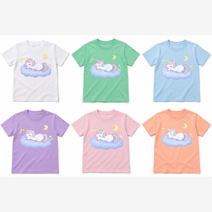 sleep_tight キッズTシャツ 全6色カラーバリエーション平置き
