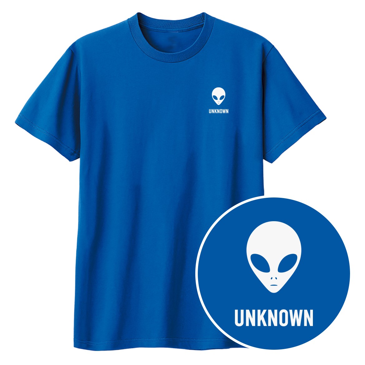 UNKNOWN ワンポイントキッズTシャツ 032_ロイヤルブルー