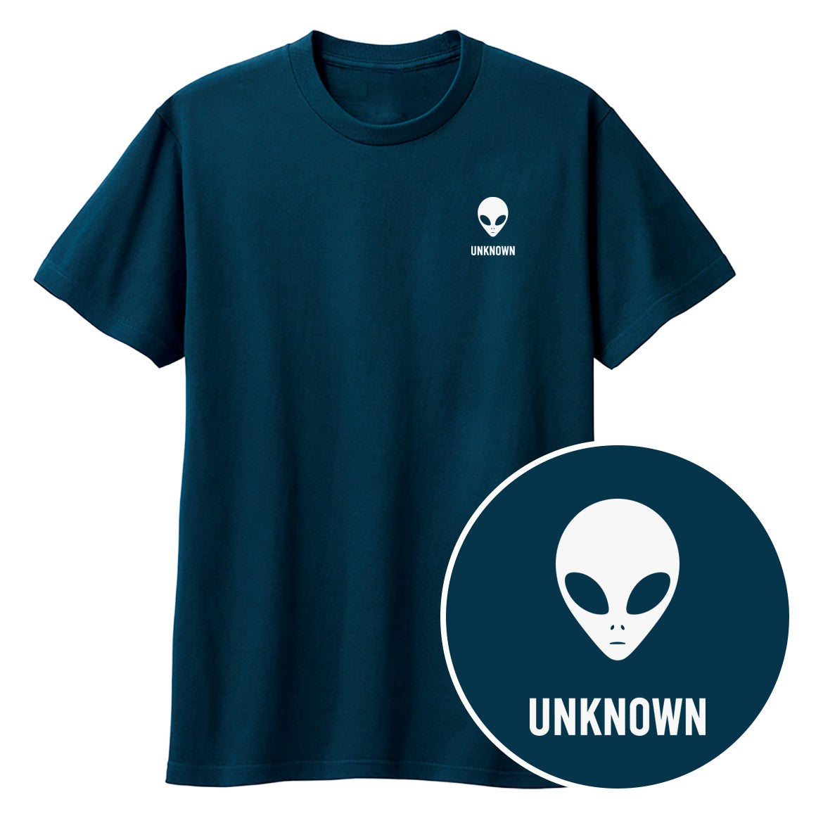 UNKNOWN ワンポイントキッズTシャツ 097_インディゴ