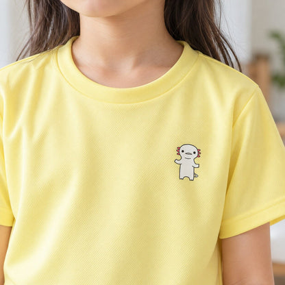 うぱーん キッズドライTシャツ ライトイエロー 平置きコーディネート