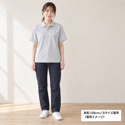 うぱーん ドライポロシャツ 着用全身（身長158cm女性・Sサイズ）