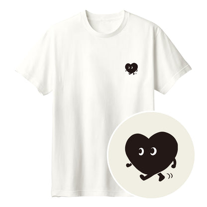 歩くハート「ヨチボウ」Tシャツ アイボリー