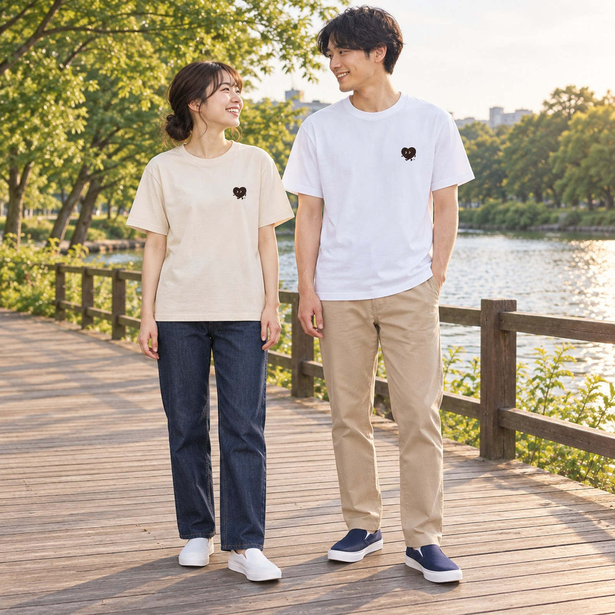 歩くハート ワンポイントTシャツ「ヨチボウ」｜トコトコ、今日もおでかけ。