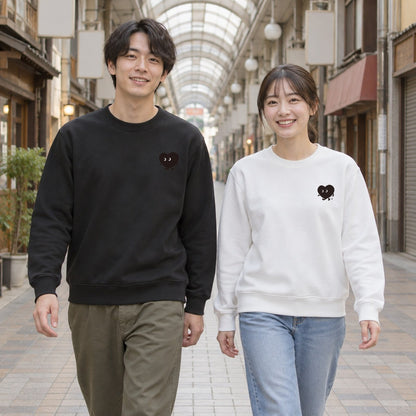 歩くハート「ヨチボウ」トレーナー 色違いのペアコーデ