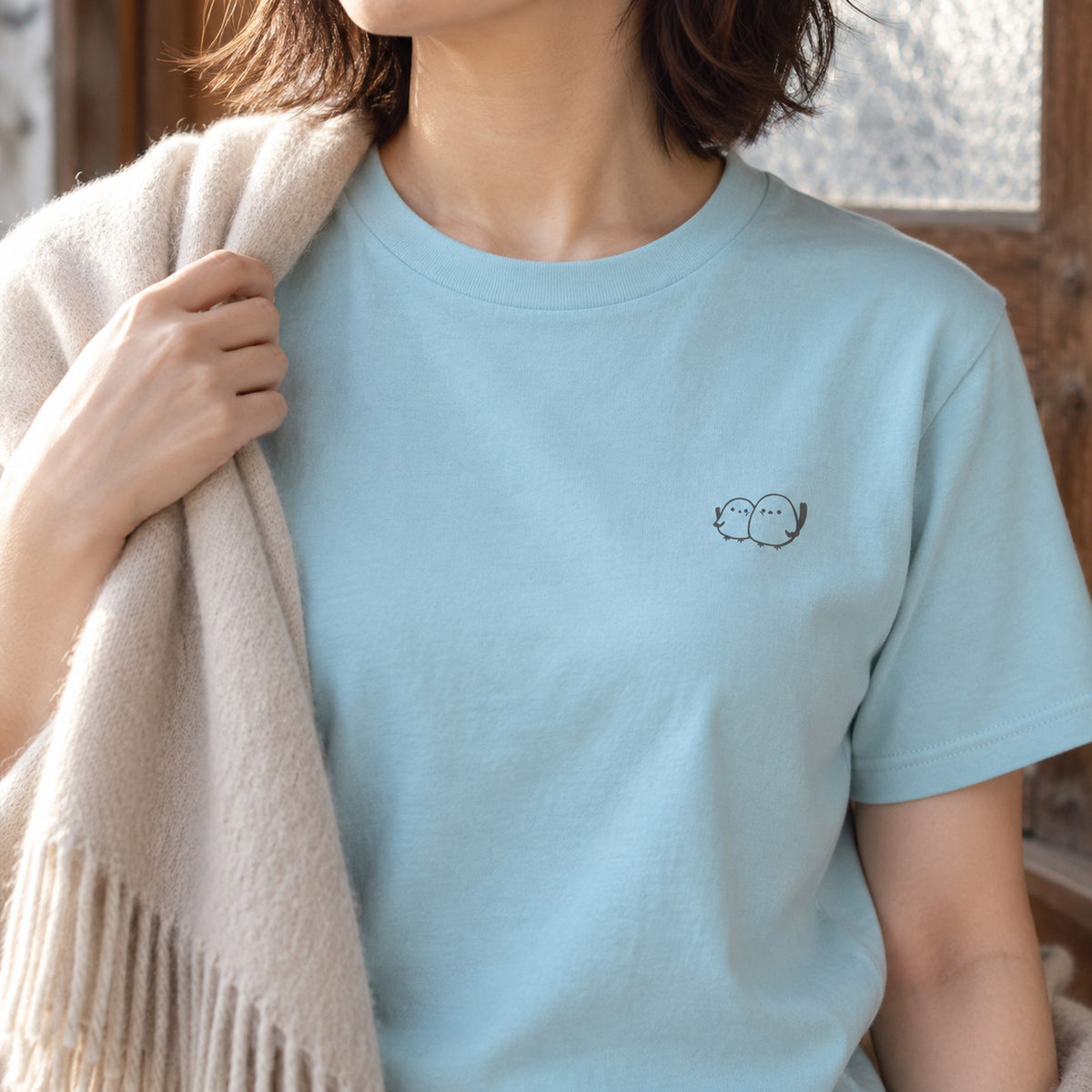 しまえなが ワンポイントTシャツ 着用イメージ（胸元）
