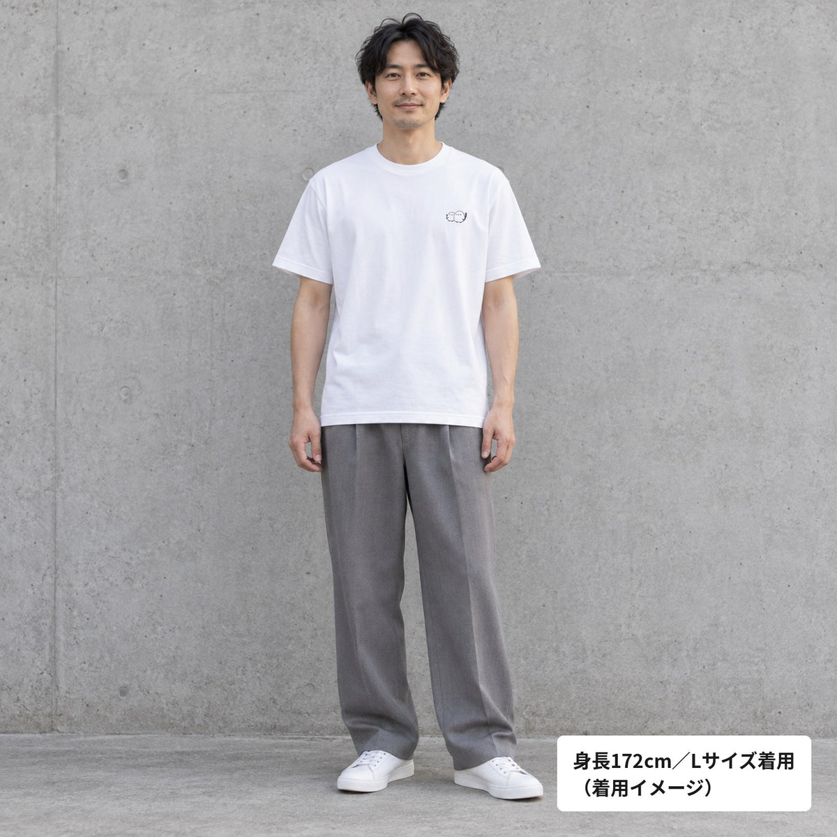 しまえなが ワンポイントTシャツ 着用イメージ（正面・全身）